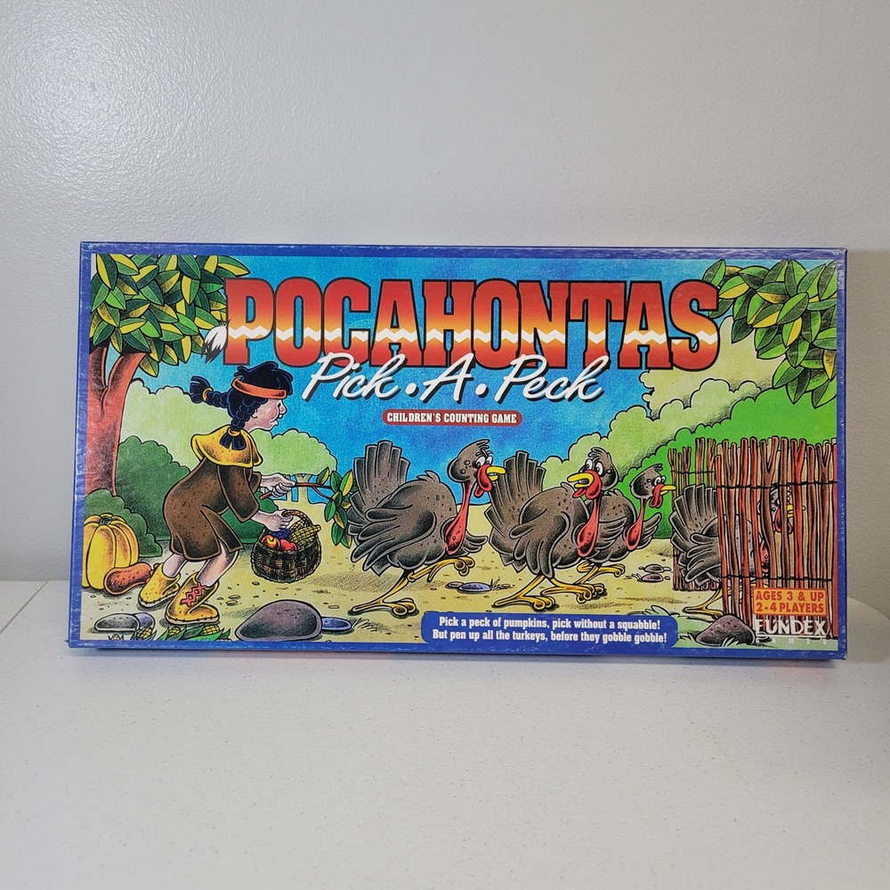Pocahontas Pick a Peck Game Sealed Vintage 1994 Fundex Childrens Counting Game